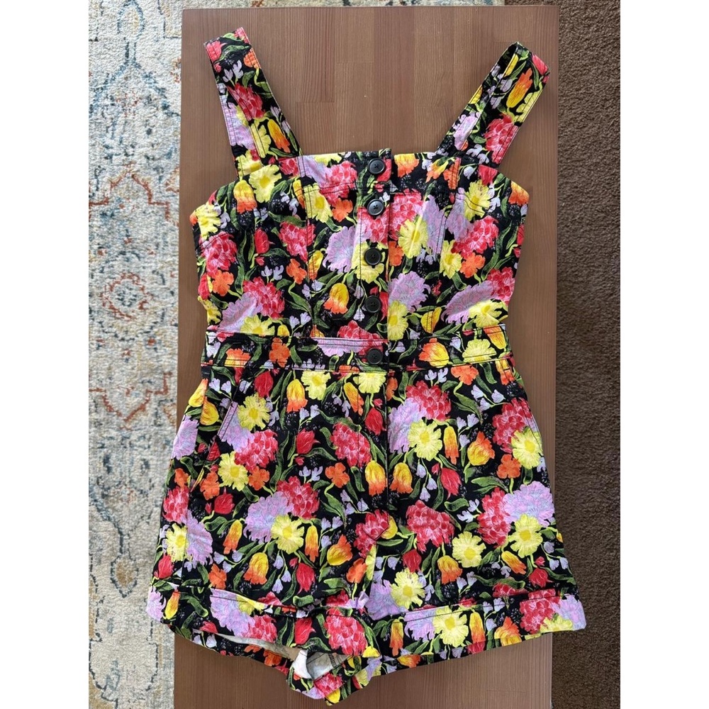 The Yukiko Noritake Portside Button Front Romper by Maeve: Anthropologie: Size 6